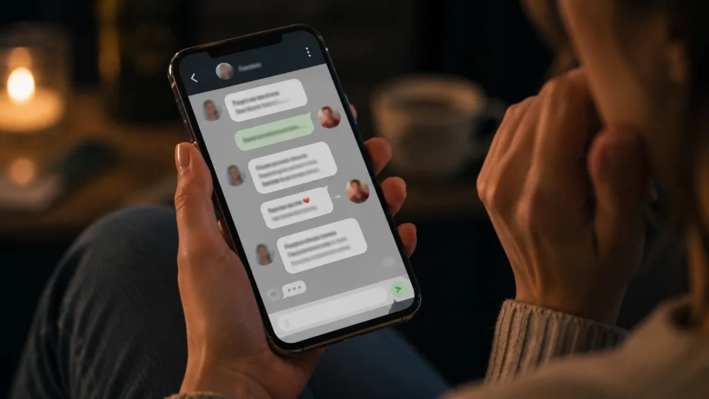Smartphone neben Geldbörse als Warnsignal für Geldforderungen beim Online-Dating